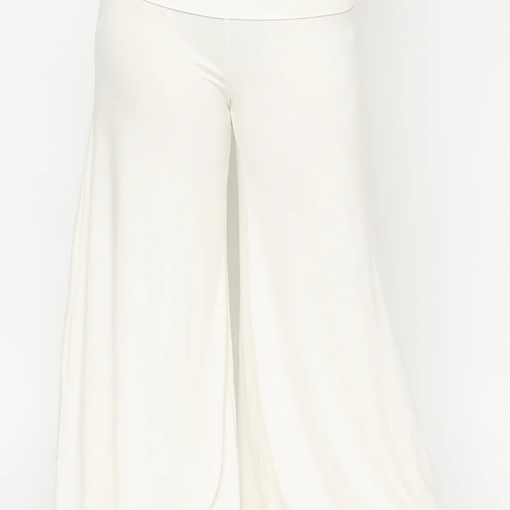 Plus Size Solid Bell Bottom Palazzo Pants